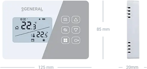 NORA HT330S Wired Room Thermostat Technical Data