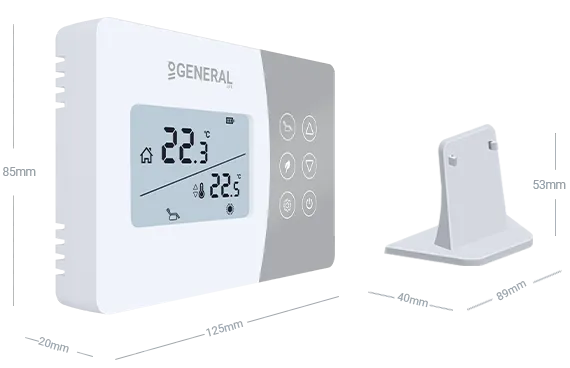 SENNA HT280S RF Wireless Room Thermostat Technical Data