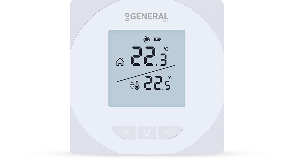 ARUNA HT15S RF Wireless Room Thermostat - White