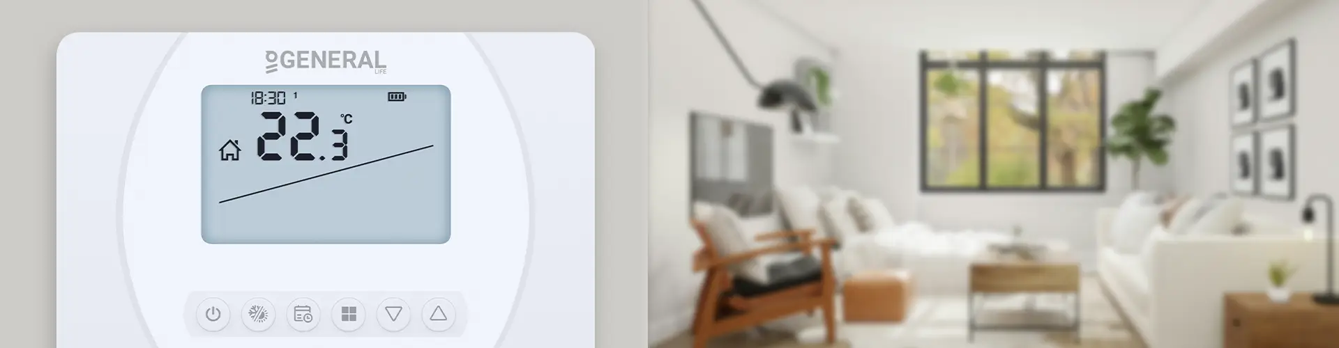 ARUNA HT300S SMART Room Thermostat - White