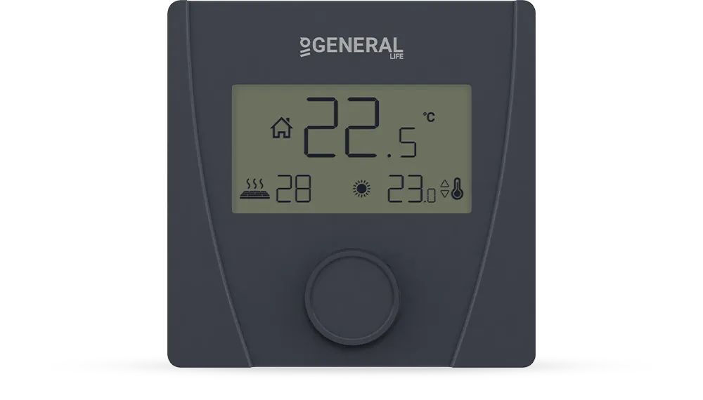 CERES FH25 Yerden Isıtma Termostatı - Siyah