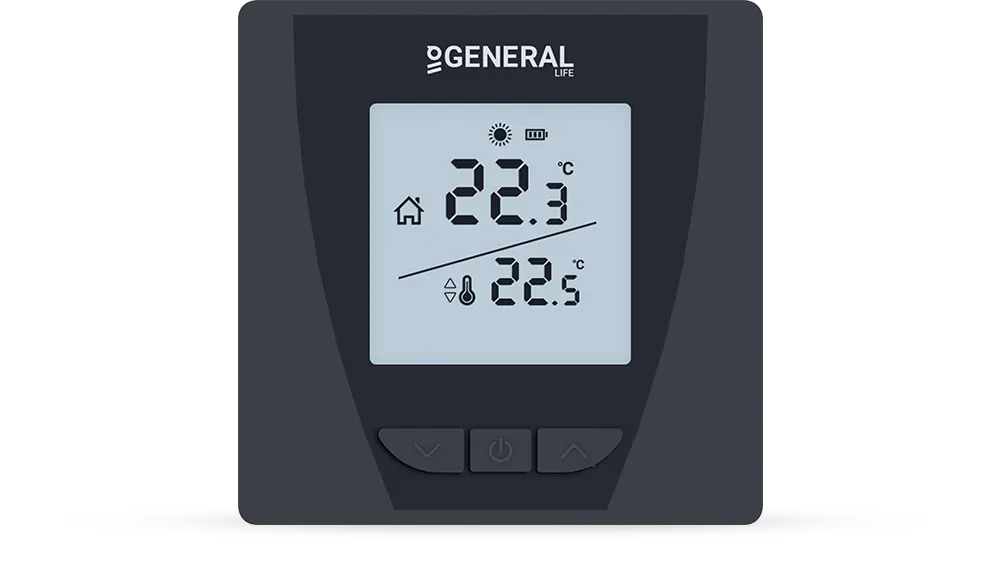 CERES HT15S RF Wireless Room Thermostat - Black