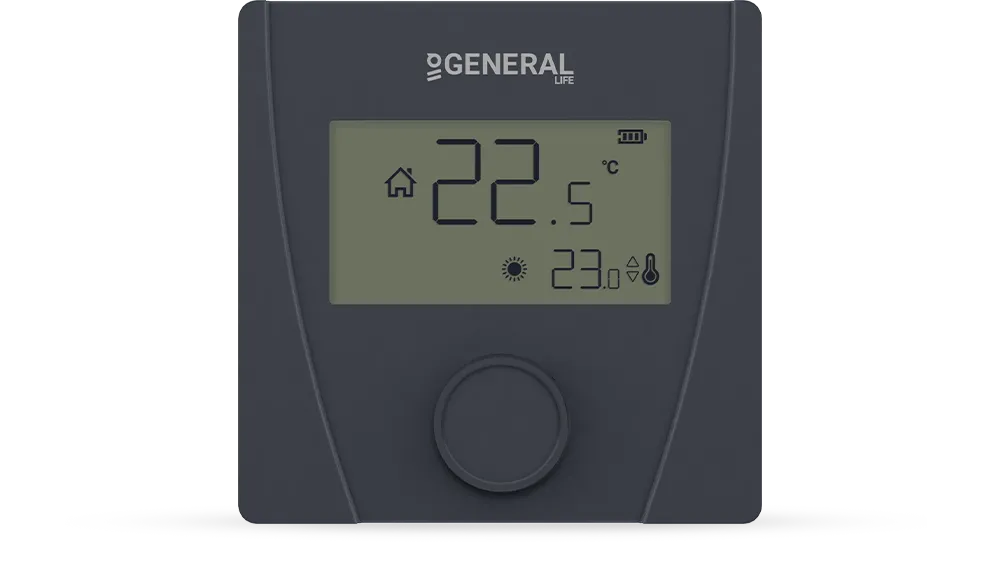 CERES HT25 RF Wireless Room Thermostat - Black