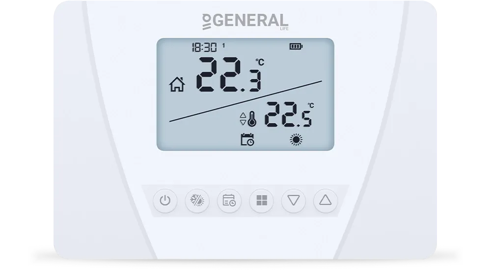 CERES HT300S RF Wireless Room Thermostat - White