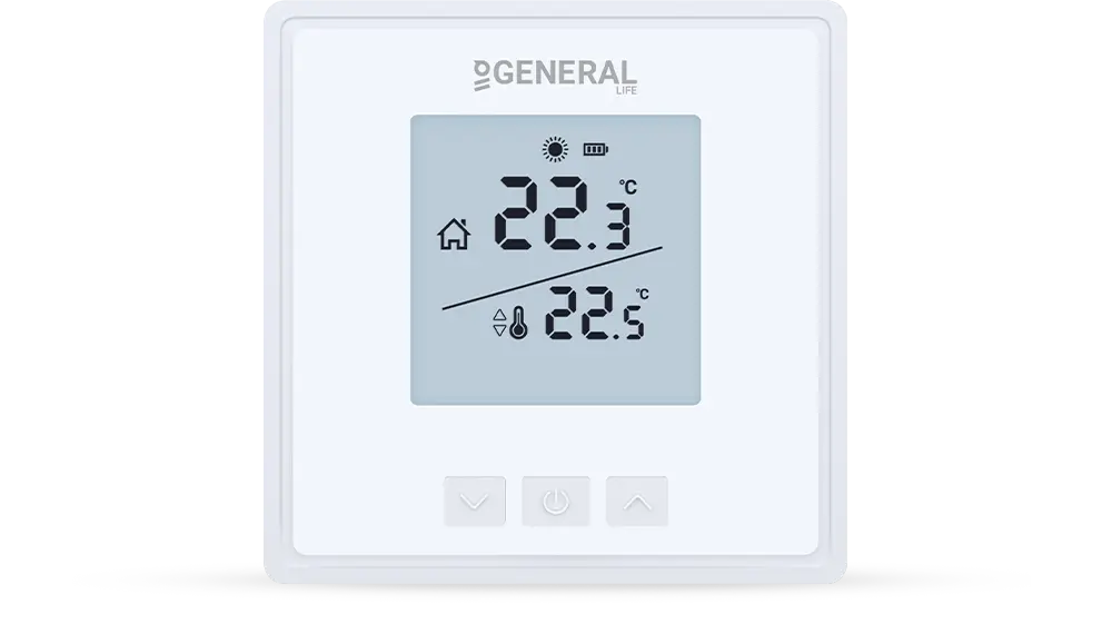 GAIA HT15S RF Wireless Room Thermostat - White