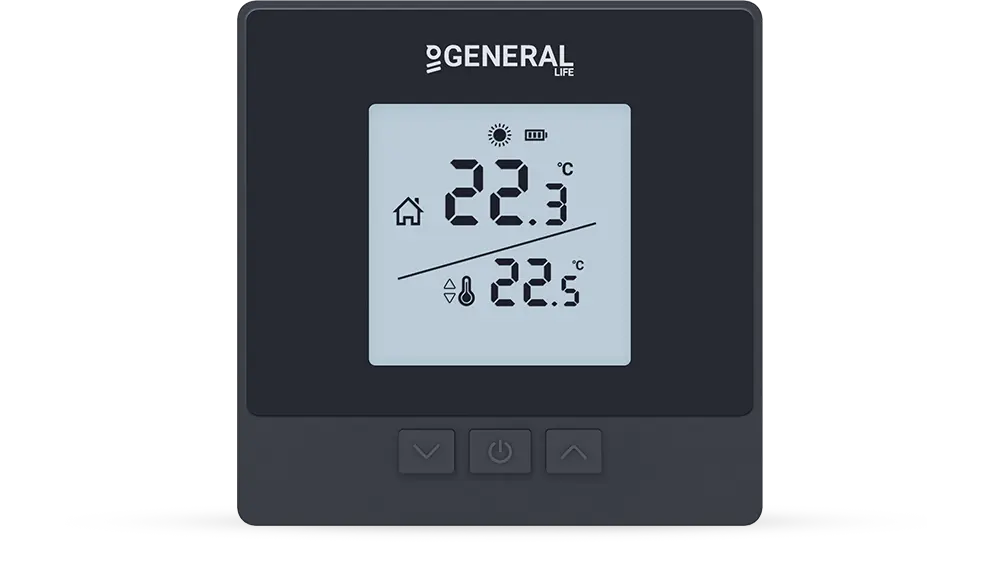 ILLONA HT15S Wired Room Thermostat - Black