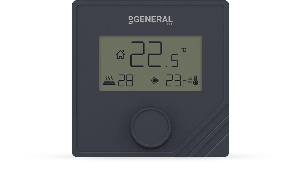 MITRA FH25 Underfloor Heating Thermostat - Black