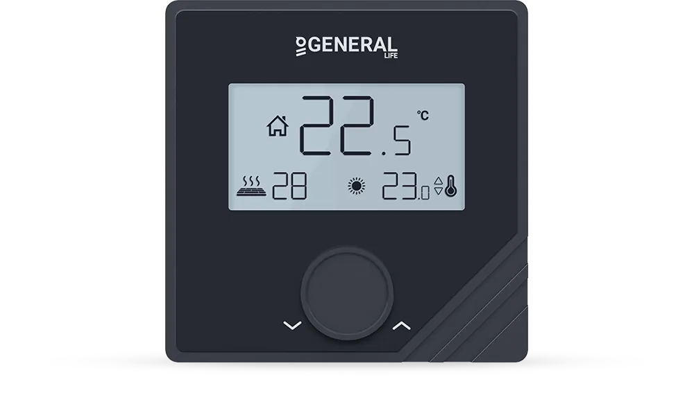 MITRA FH25S Underfloor Heating Thermostat - Black