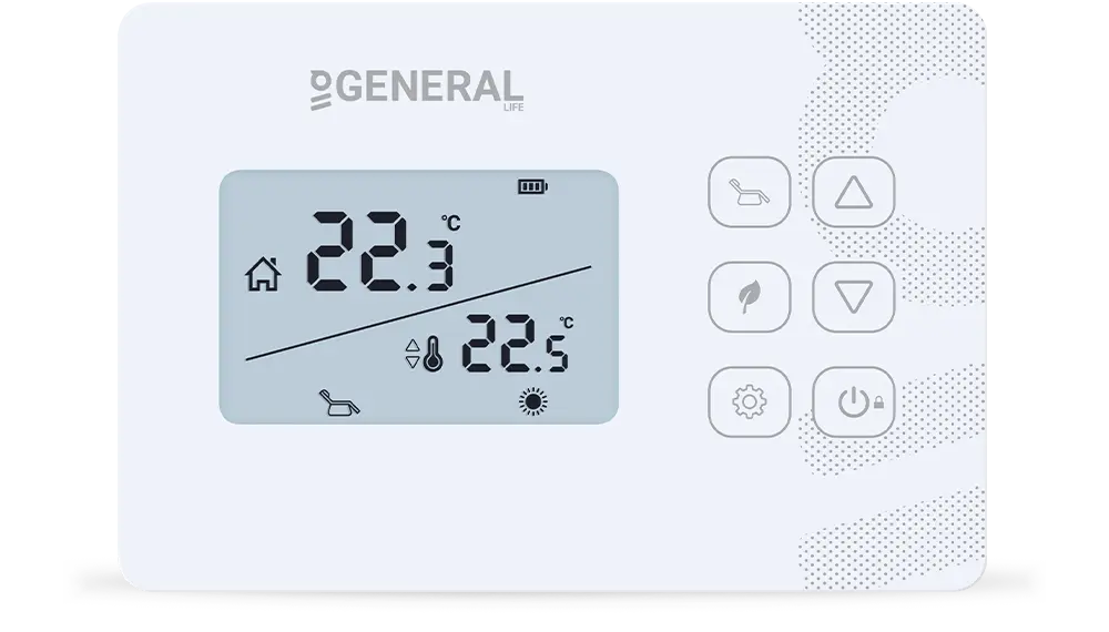 MITRA HT280S RF Wireless Room Thermostat - White