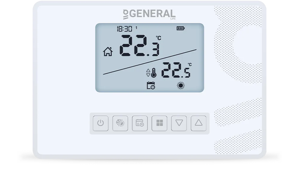 MITRA HT300S RF Wireless Room Thermostat - White