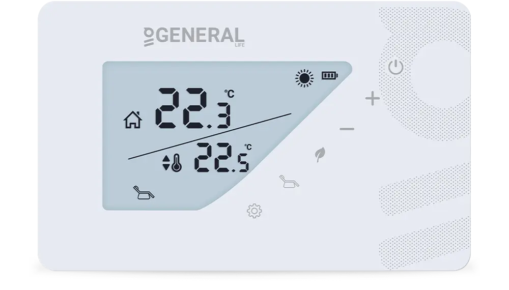 MITRA HT380S RF Wireless Room Thermostat - White