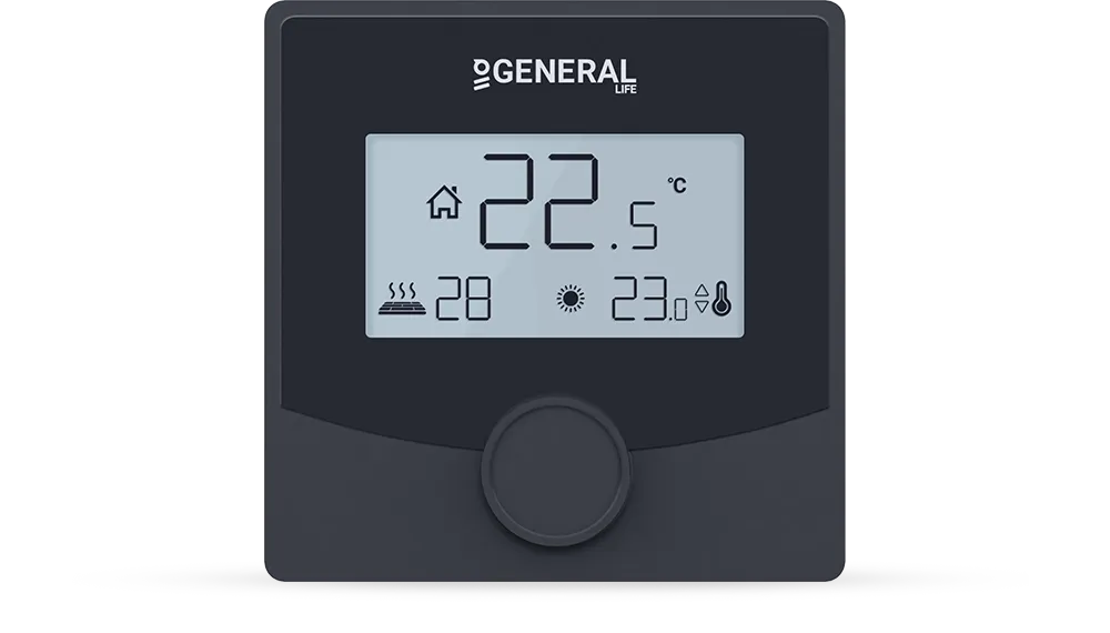 SENNA FH25S Underfloor Heating Thermostat - Black