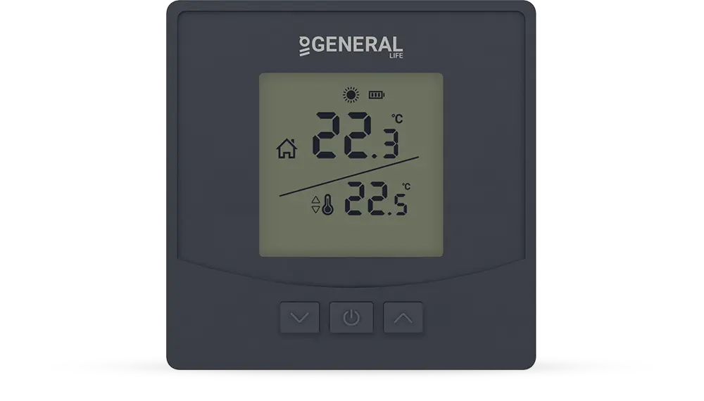 SENNA HT15 RF Wireless Room Thermostat - Black