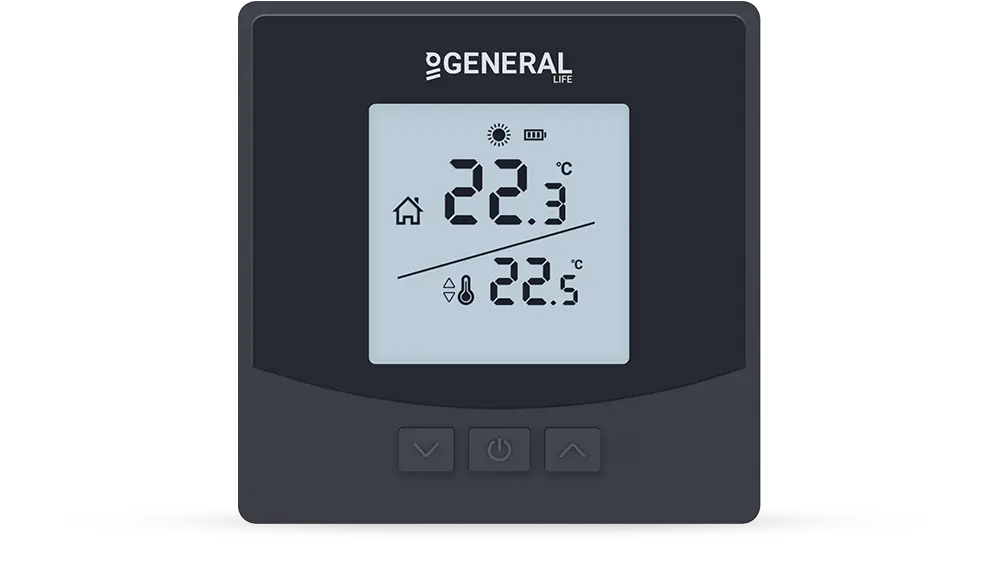 SENNA HT15S RF Wireless Room Thermostat - Black