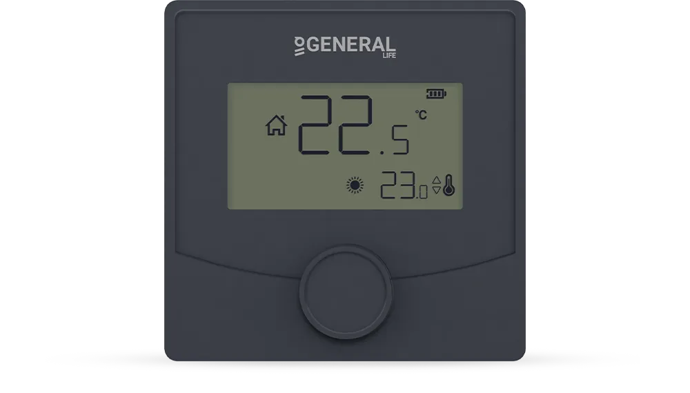 SENNA HT25 RF Wireless Room Thermostat - Black