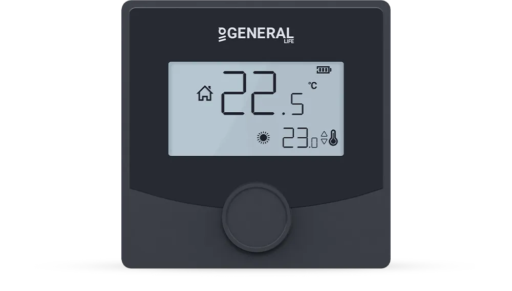 SENNA HT25S RF Wireless Room Thermostat - Black