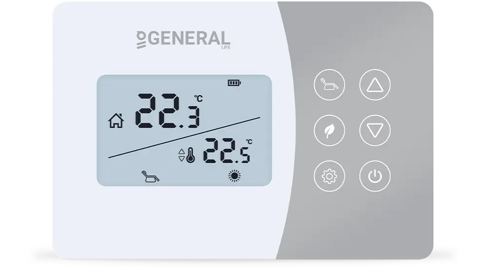 SENNA HT270S RF Wireless Room Thermostat - White