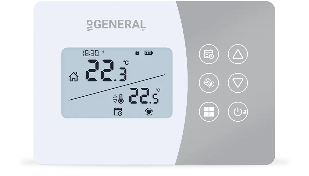 SENNA HT330S RF Wireless Room Thermostat - White