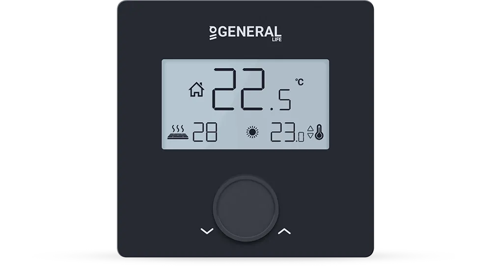 THERMA FH26S Underfloor Heating Thermostat - Black