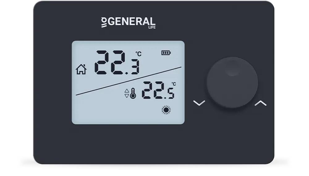 THERMA HT260S RF Wireless Room Thermostat - Black