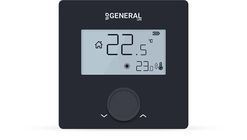 THERMA HT26S RF Wireless Room Thermostat - Black