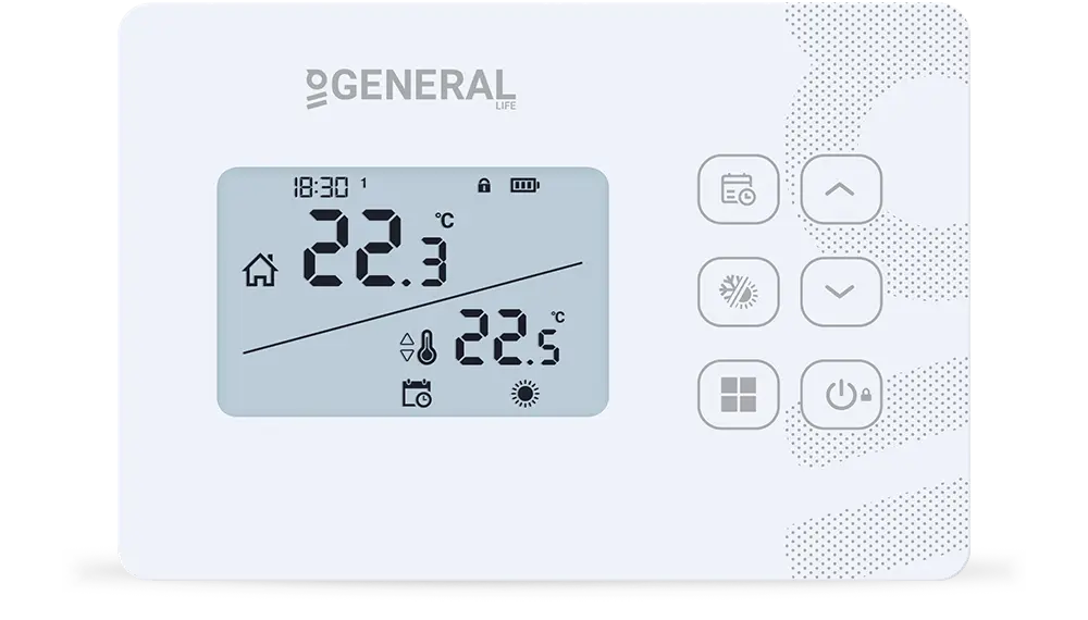 MITRA HT340S RF Kablosuz Oda Termostatı - Beyaz