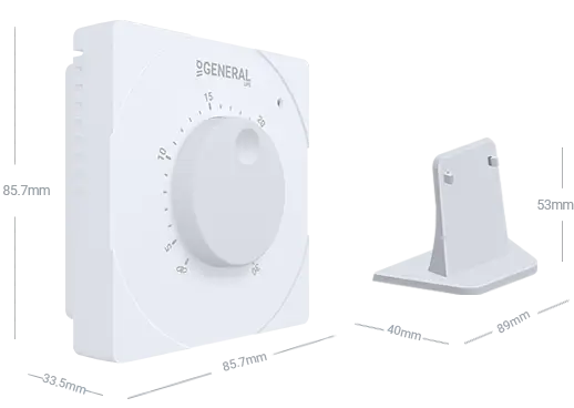 ARUNA HT10 RF Wired Room Thermostat Technical Data