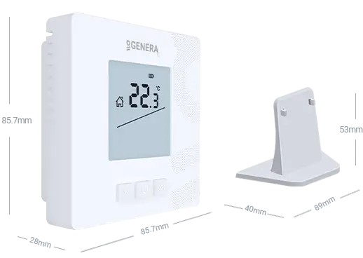 MITRA HT16S RF Wired Room Thermostat Technical Data