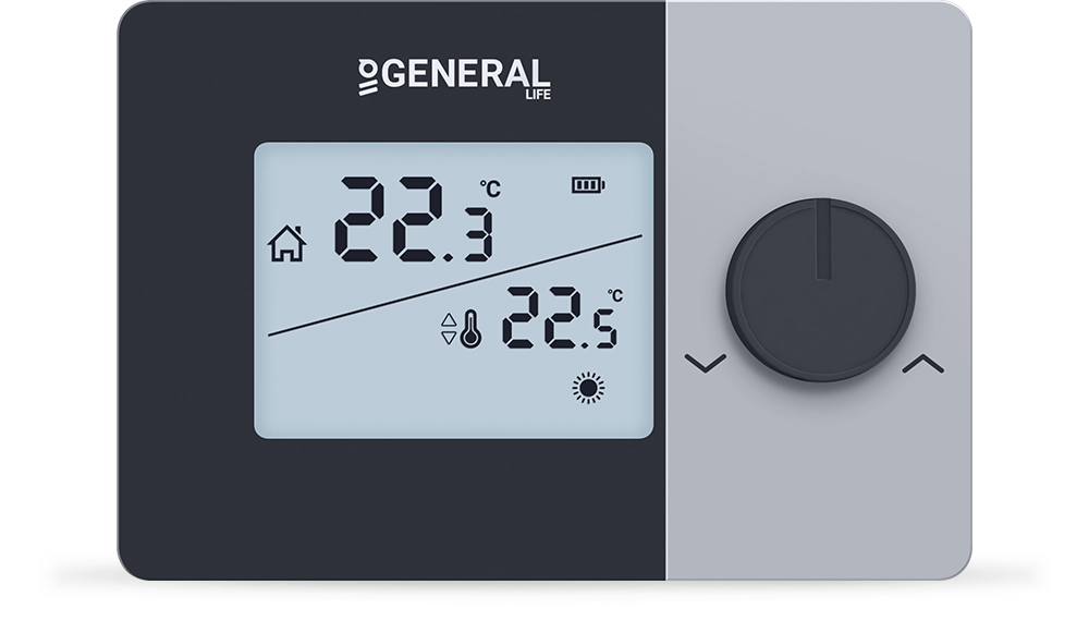 GAIA HT260S Wired Room Thermostat - Black